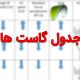 جدول گاست ها